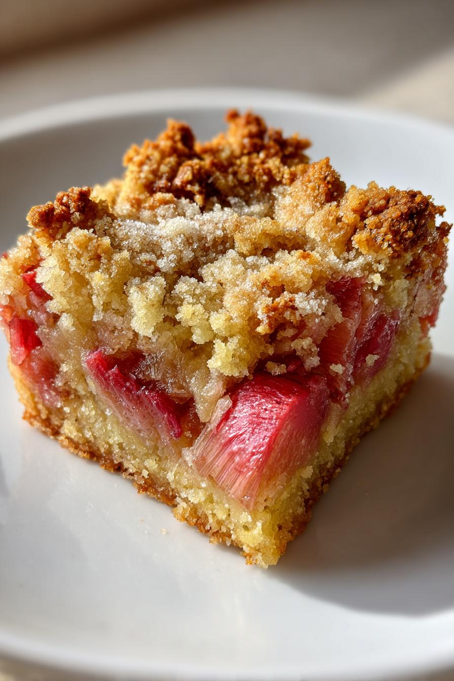 3 ingredient rhubarb squares