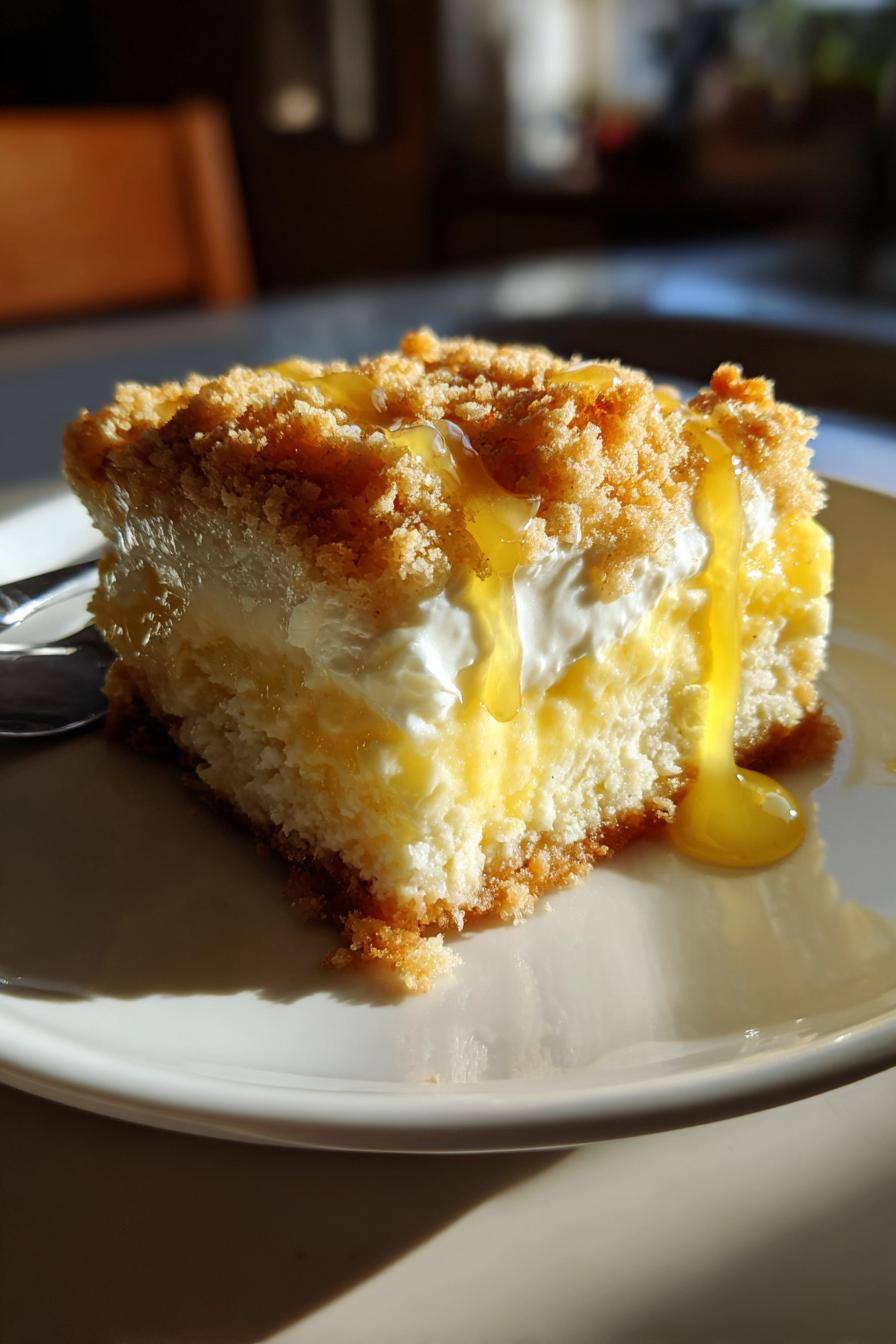 4 ingredient lemon cream cheese dump cake - detail 2