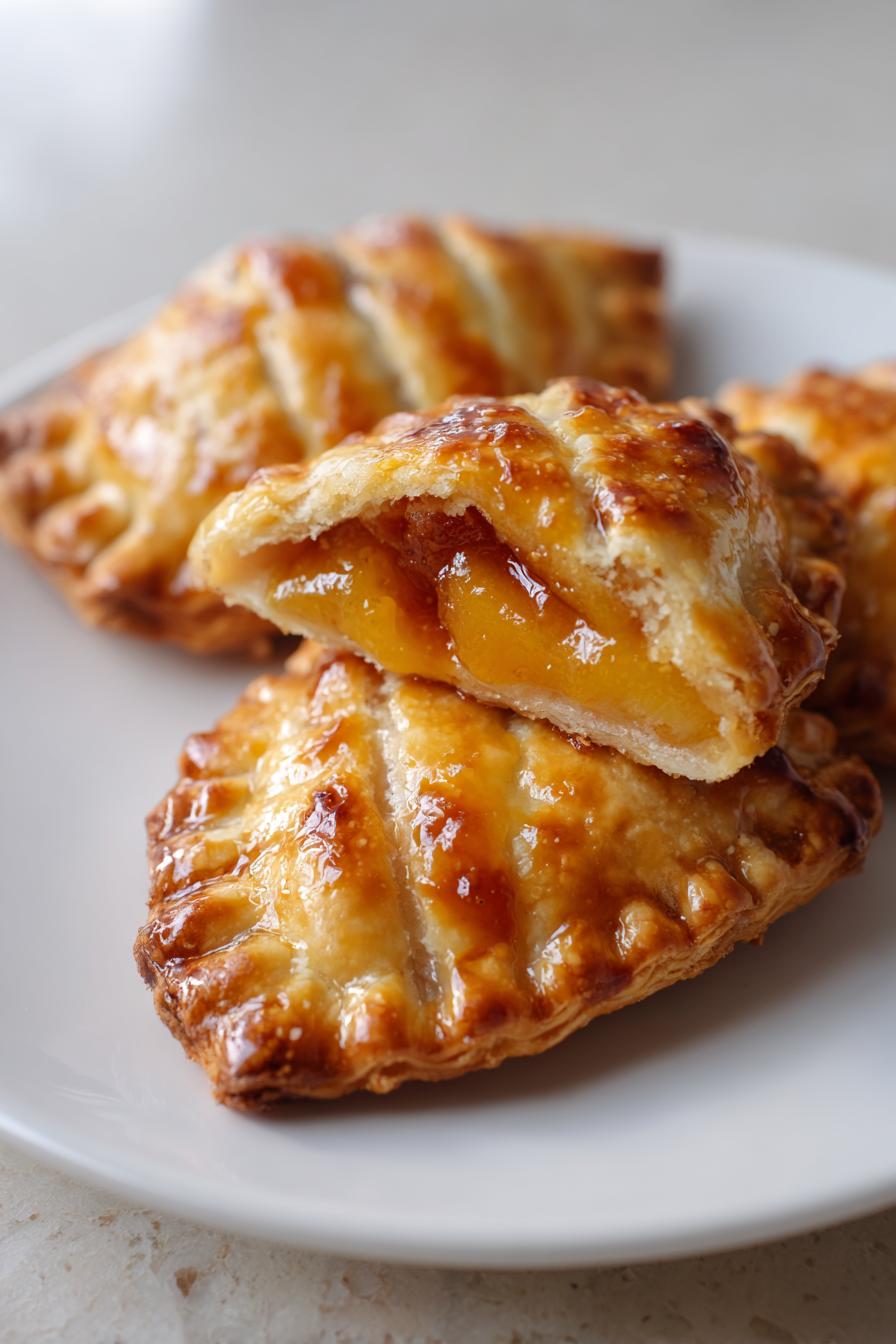 Two Ingredient Mini Peach Pies