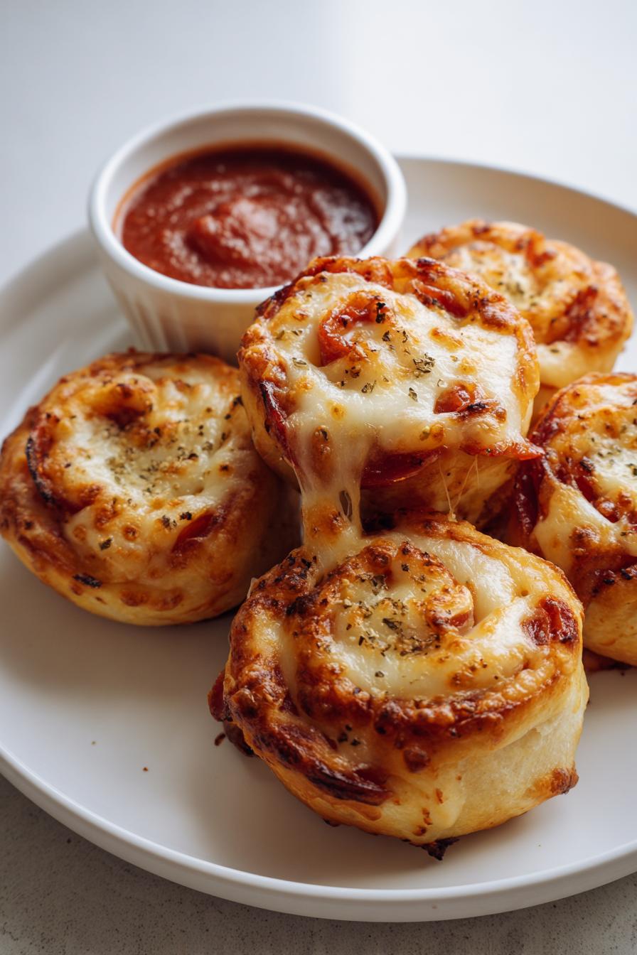 cheesy pepperoni pizza roll ups