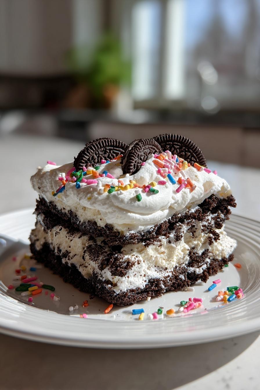 easter oreo cookie casserole