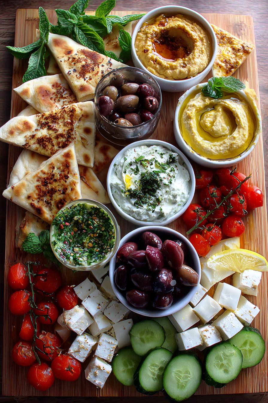 mediterranean brunch boards dips flatbreads