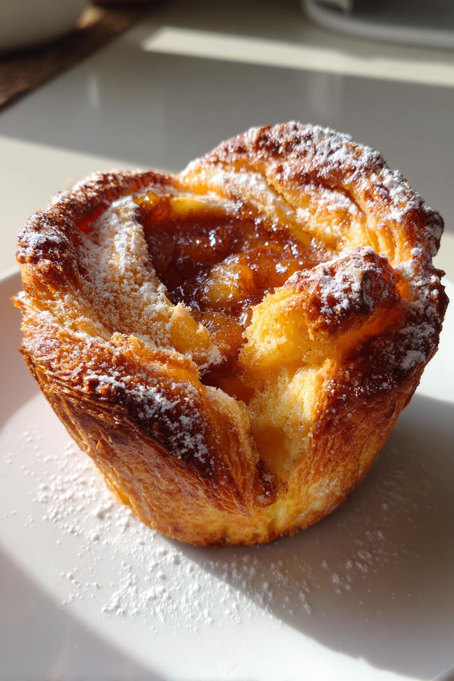 peach pie cruffins