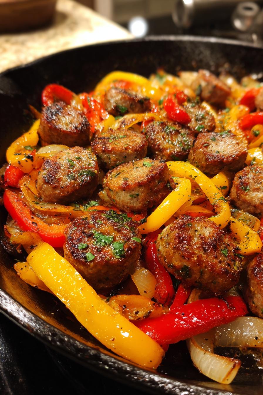 sausage and peppers skillet