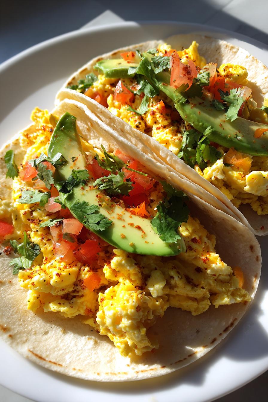 egg breakfast tacos - detail 1