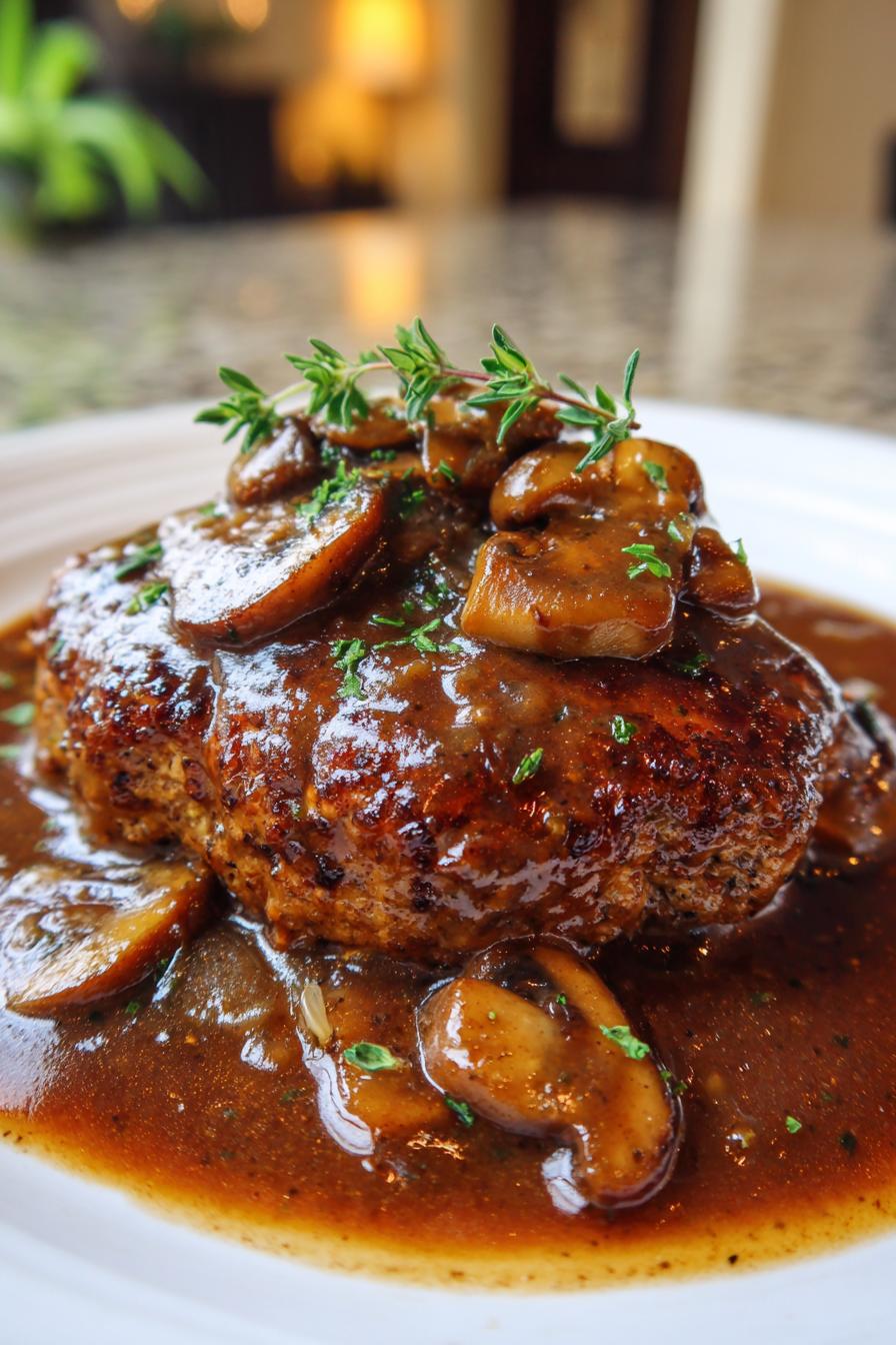 salisbury steak with mushroom gravy