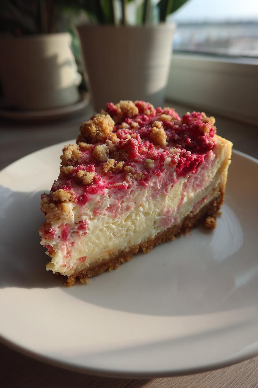 strawberry crunch cheesecake