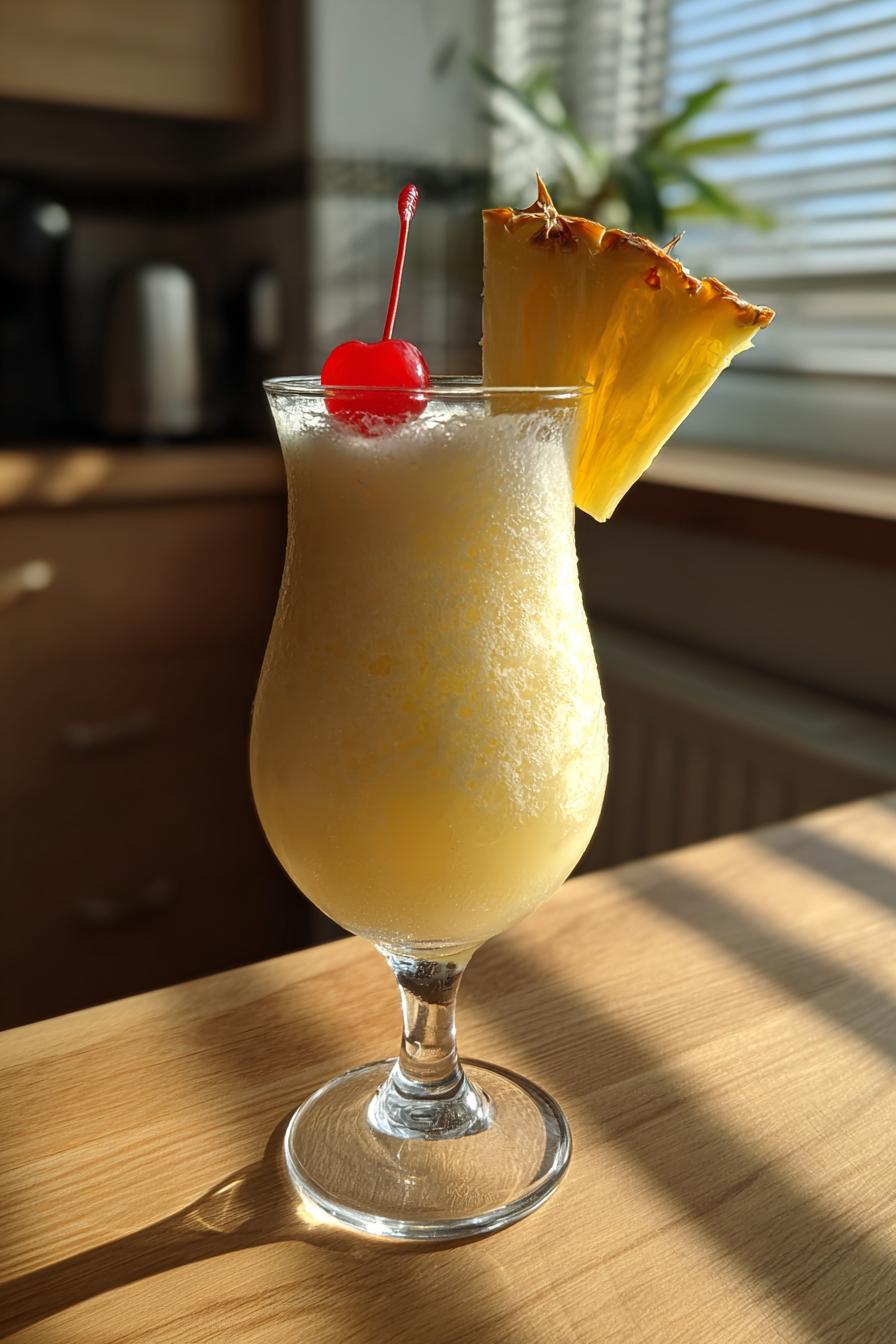 tropical pina colada cocktail